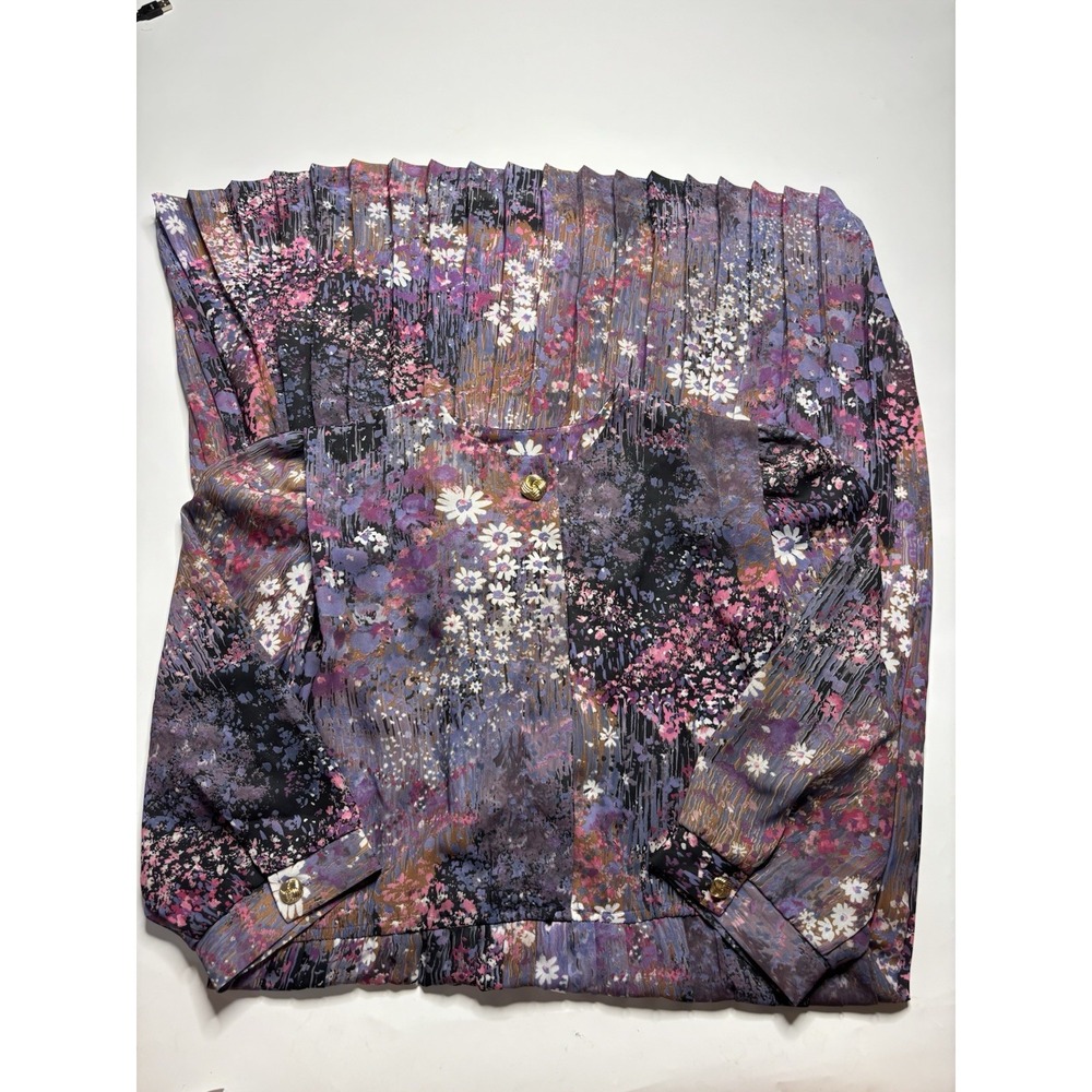 VTG Lady Carol of New York Floral Impressionist Watercolor Midi Dress Women's 10